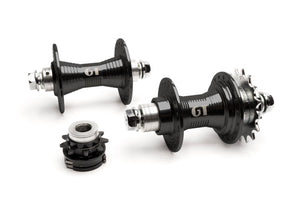 New GT Superlace High 36 Hole Hubs Black or Silver
